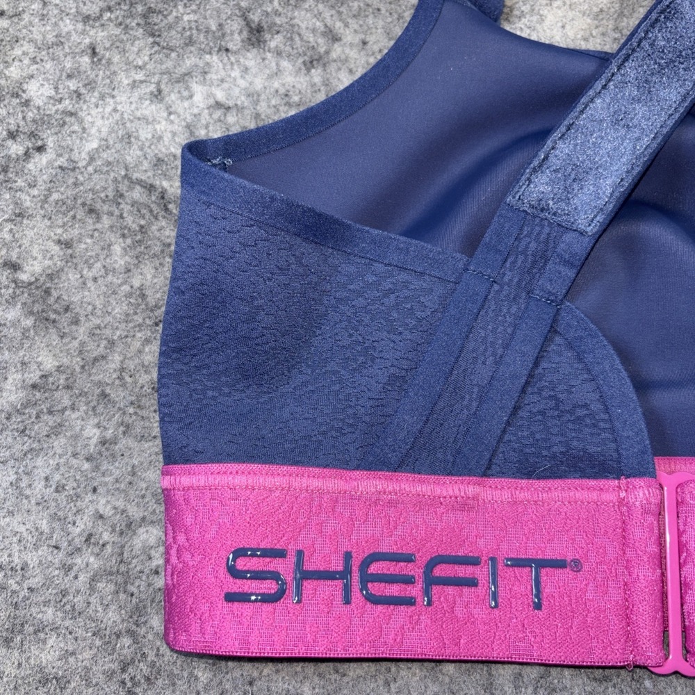 2 SHEFIT FLEX 1Luxe Sports Bra Pink Black Supportive Fitness Activewear Medium - Picture 4 of 9